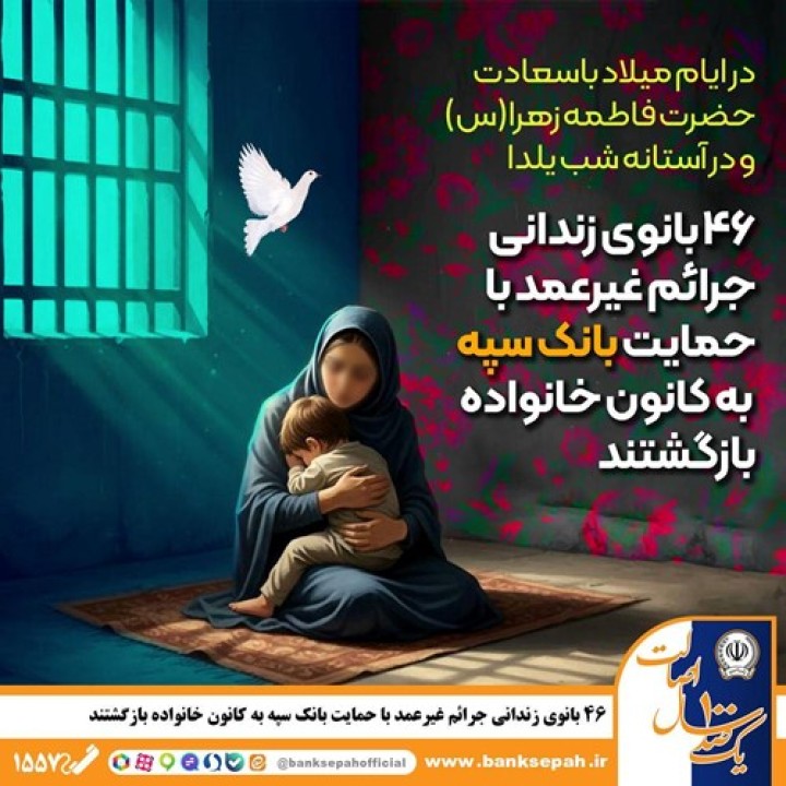 46 بانوی زندانی جرائم غیرعمد با حمایت بانک سپه به کانون خانواده بازگشتند